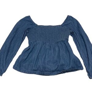 Women's Blue Off-Shoulder Top